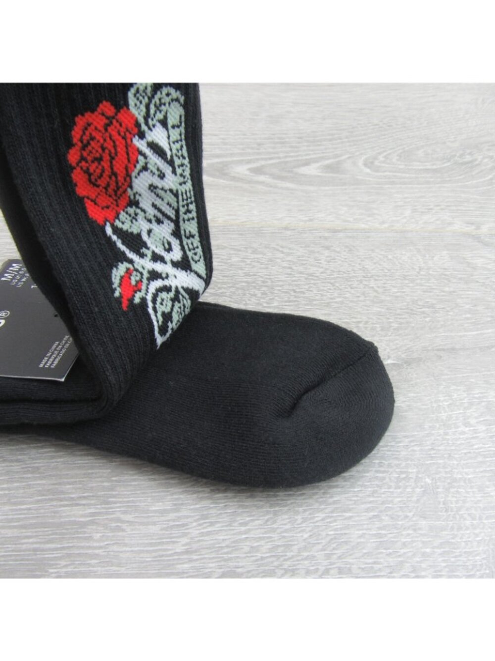 Vans Off The Wall Black Rose Crew Socks Unisex Size Medium (1 Pair) NEW - Picture 7 of 10